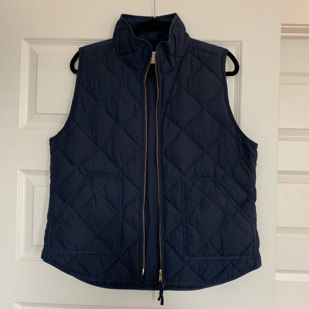 J. Crew Quilted Navy Vest